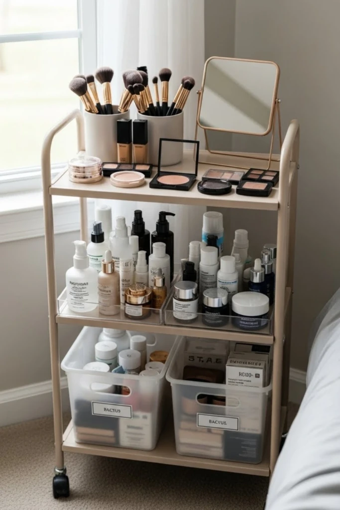 Makeup Routine Cart