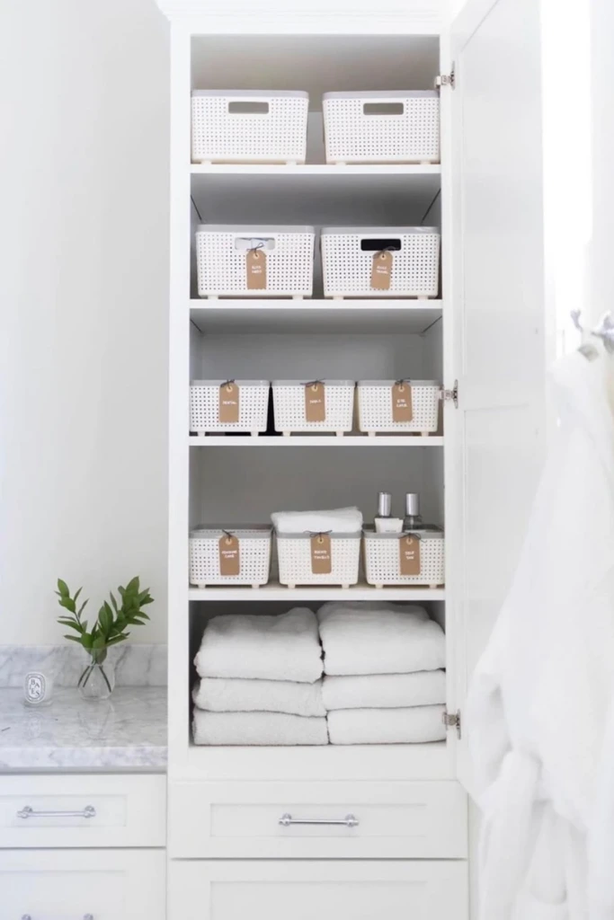 Labeled Linen Stack