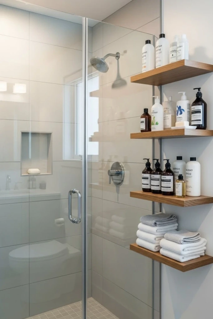 Outside-Shower Storage