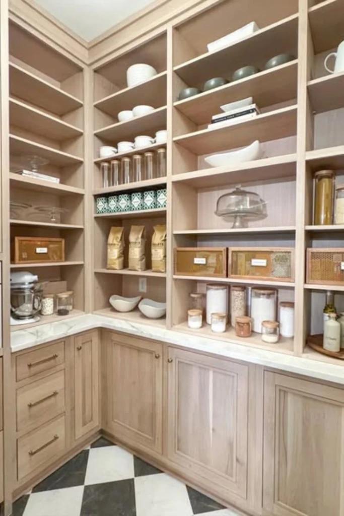 Built-In Pantry with Warm Minimal Styling