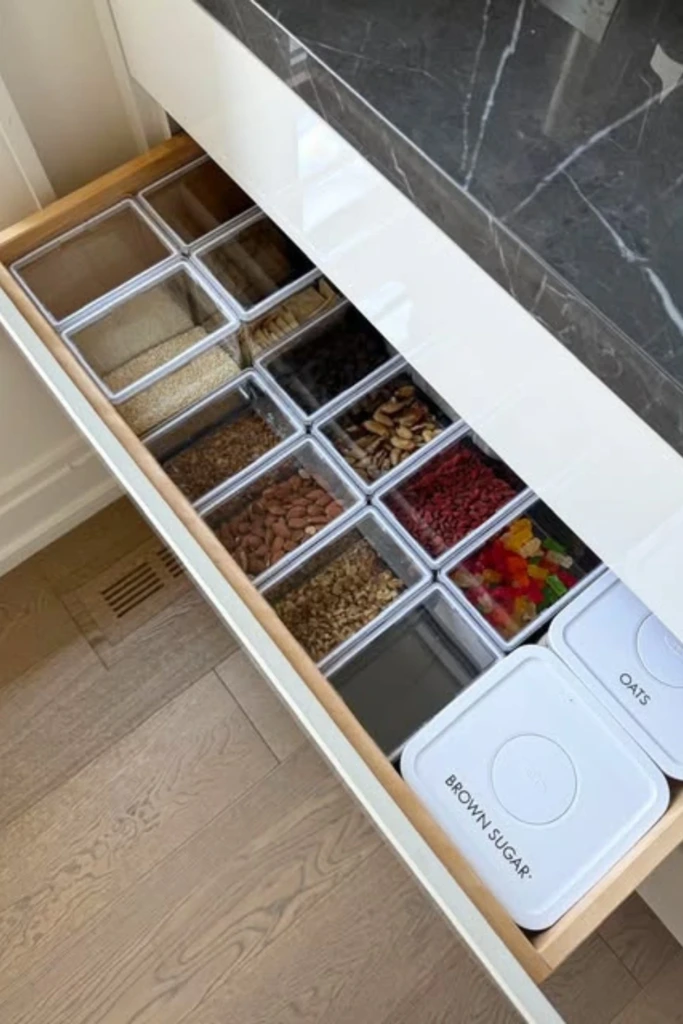 Hidden Drawer Storage for Everyday Ingredients