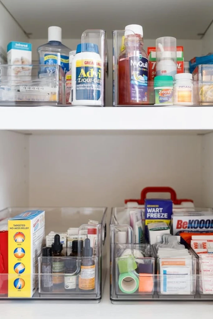 Divide Supplies with Sectioned Bins