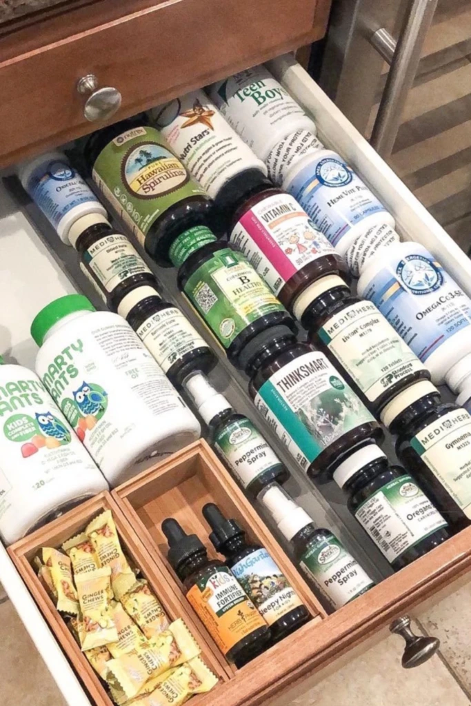 Store Bottles Flat in Drawers