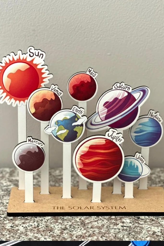 Stand-Up Solar System Display