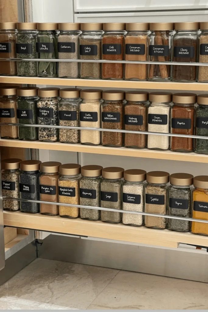 Pull-Out Spice Rack Shelves
