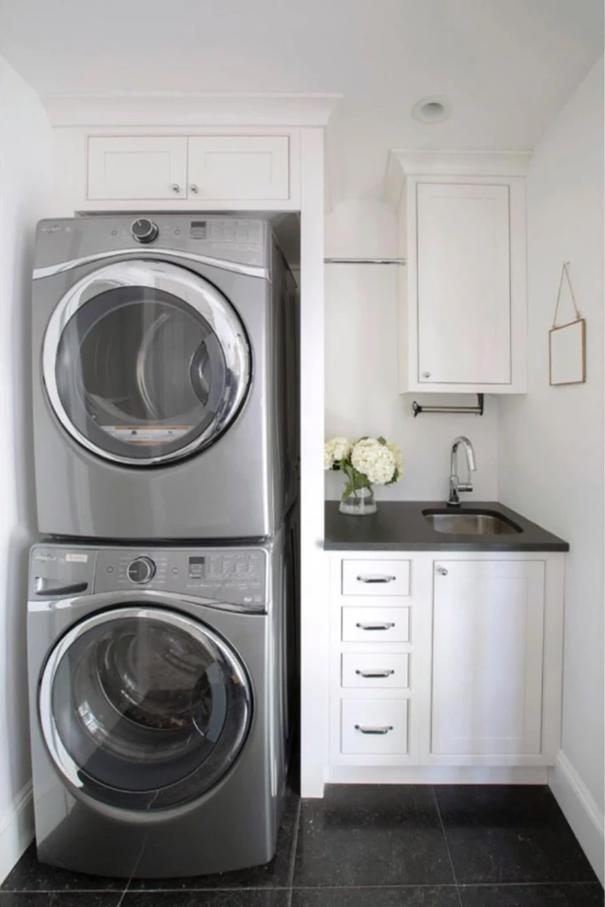 Stacked Laundry Storage