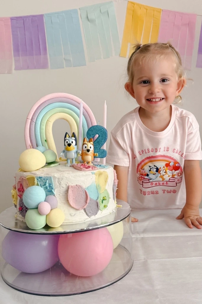 Rainbow & Bluey Cake Celebration