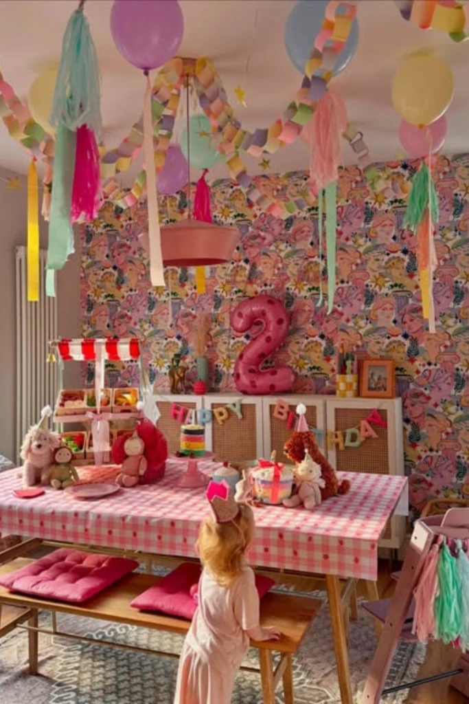 Whimsical Rainbow Paper Chain Party