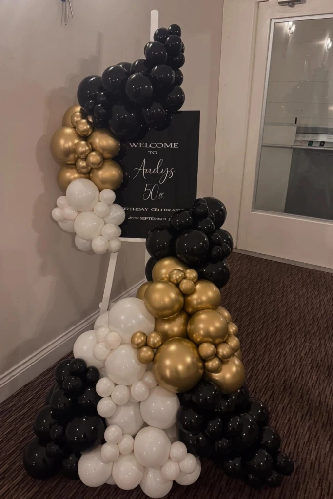Black & Gold Balloon Entrance