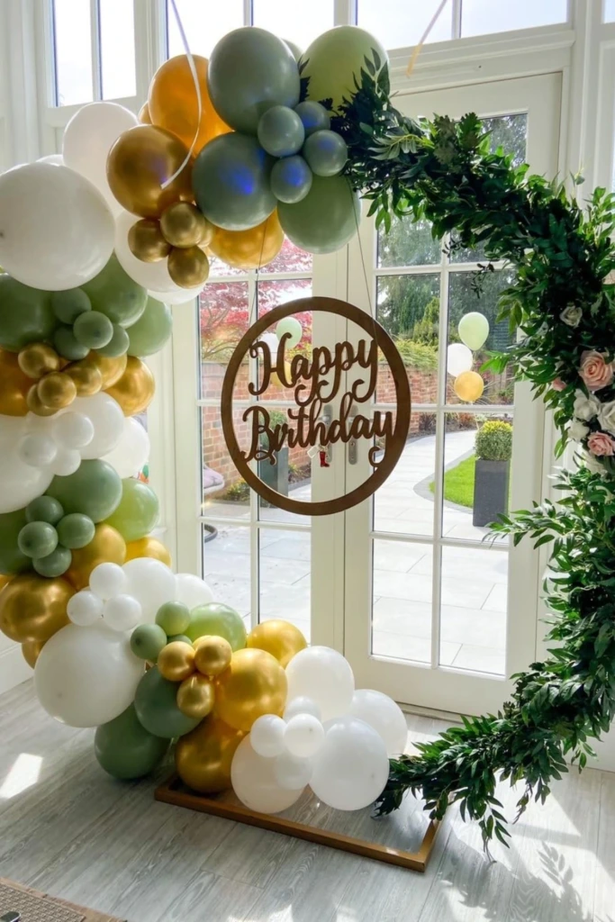 Green & Gold Half Arch
