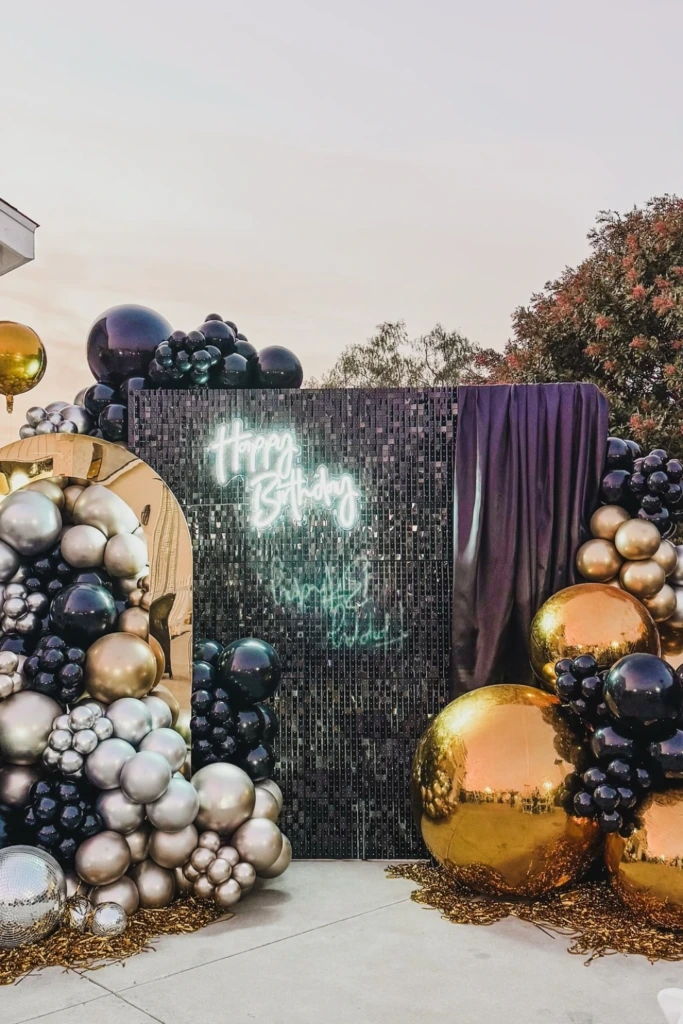 Luxe Metallic Balloon Wall