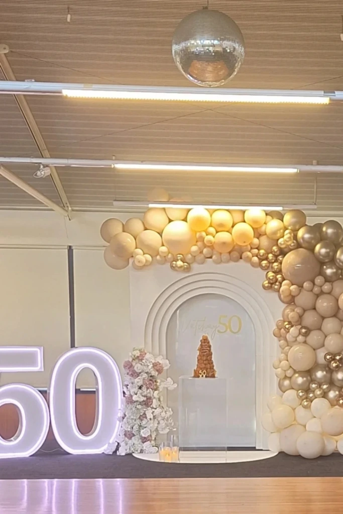 Champagne Balloon Arch