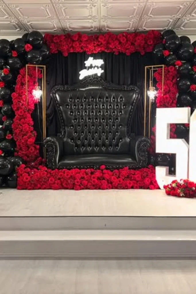 Black & Red Throne Backdrop
