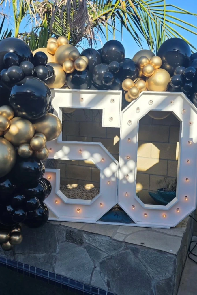 Poolside Balloon Number Display