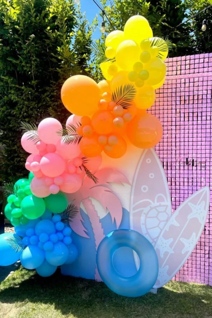 Rainbow Balloon Wall