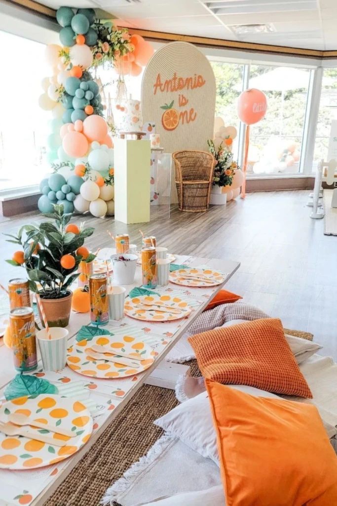 Citrus Picnic Setup