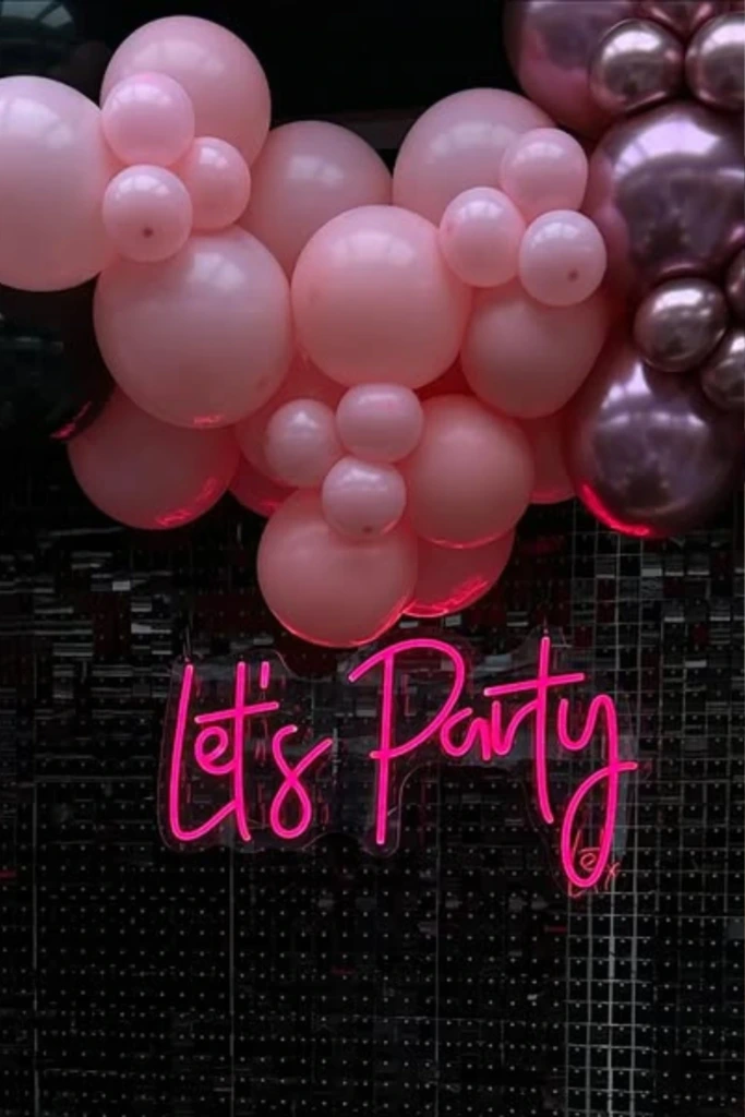 Neon Glow Balloon Backdrop