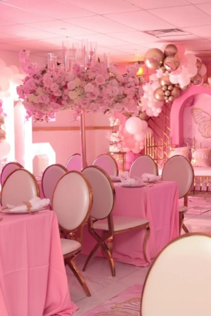 Pink Butterfly Banquet Theme