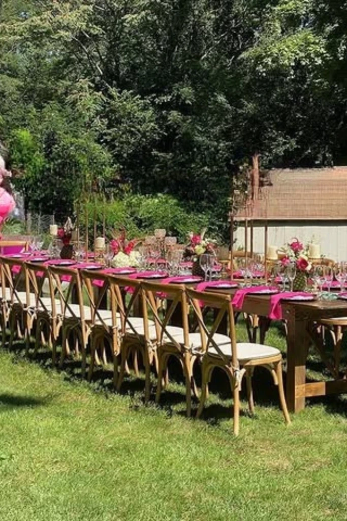 Outdoor Garden Table Setup