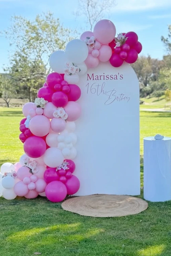 Outdoor Balloon Welcome Backdrop
