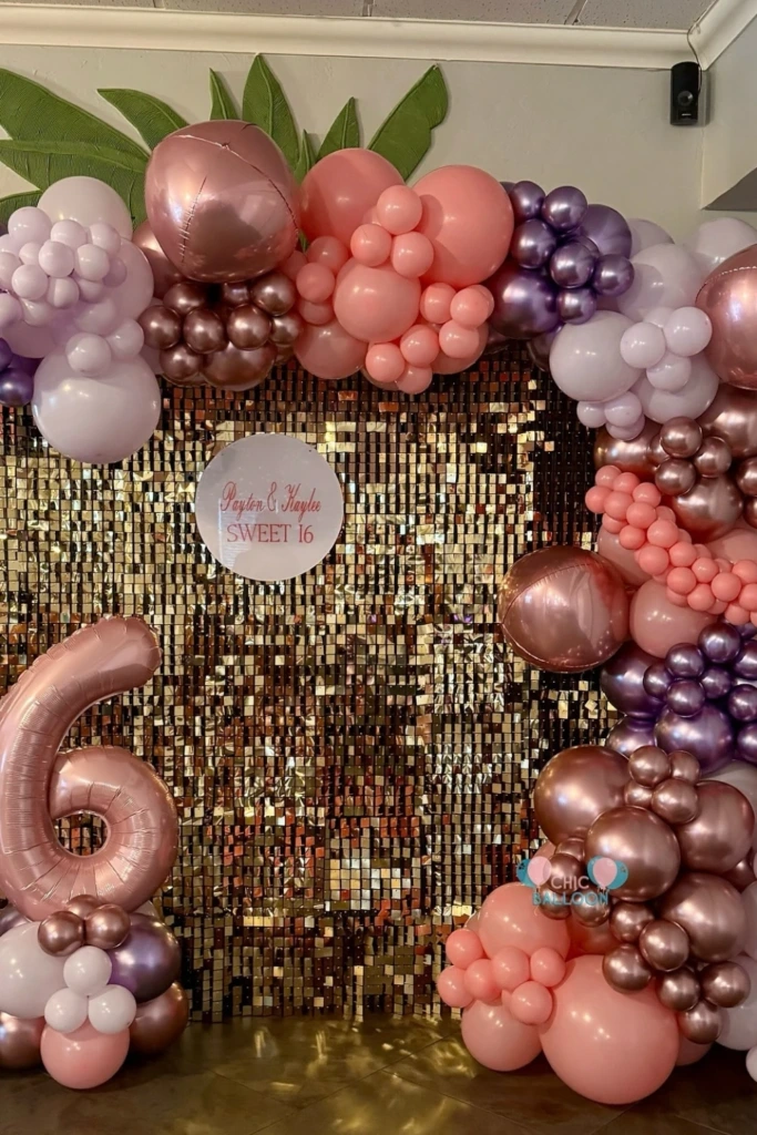 Sparkling Sequin Backdrop with Balloon Frame