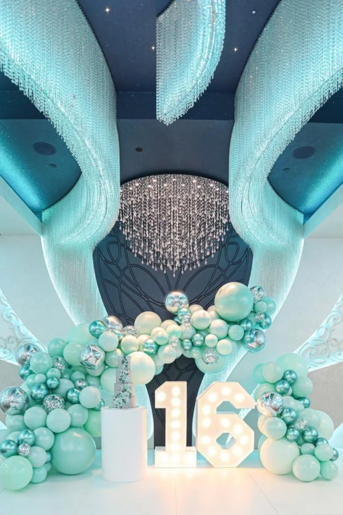 Aqua Glam Balloon Stage