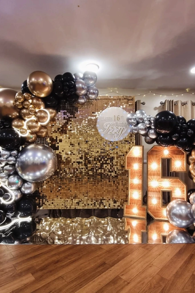 Black and Gold Luxe Backdrop