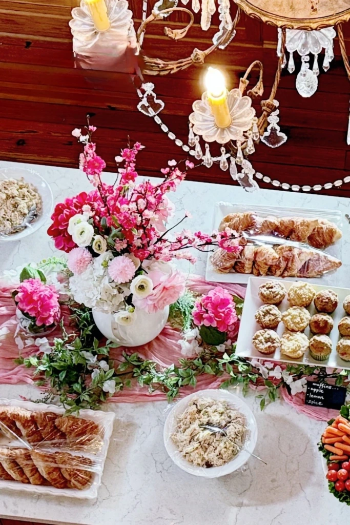Elegant Floral Buffet Table