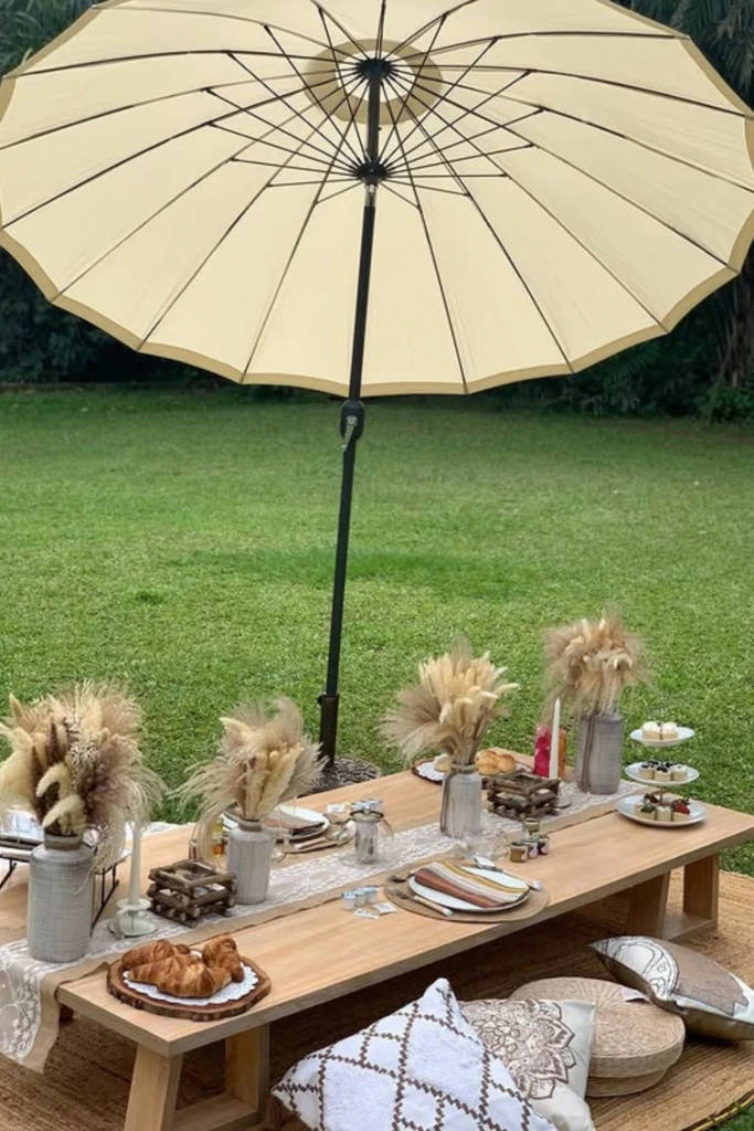 Boho Garden Picnic Table