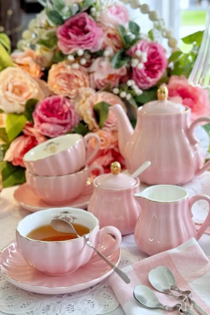 Blush Pink Tea Station