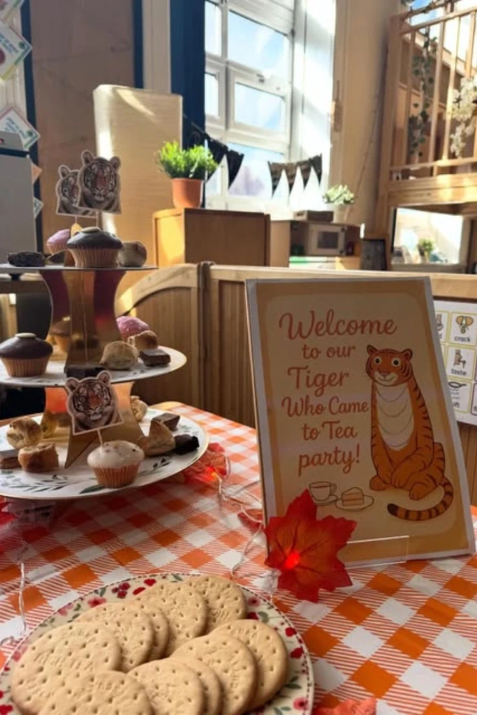 Tiger-Themed Tea Party Corner