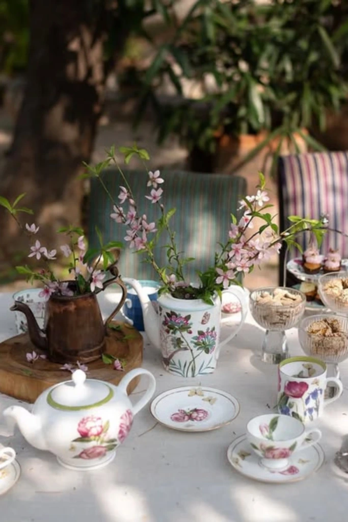 Rustic Garden Tea Setting
