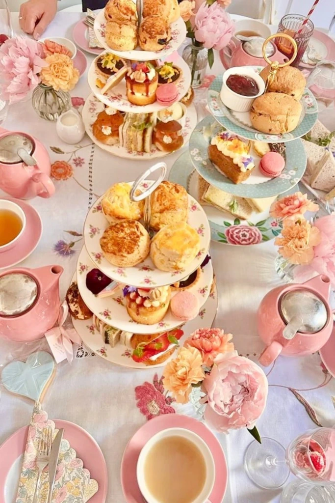 Pink Afternoon Tea Spread