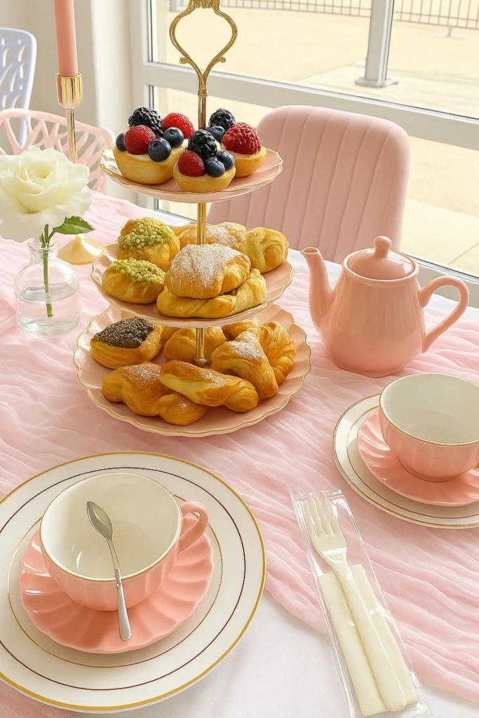 Soft Pink Pastry Table