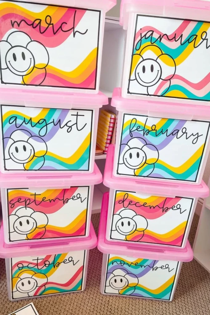 Monthly Storage Bins