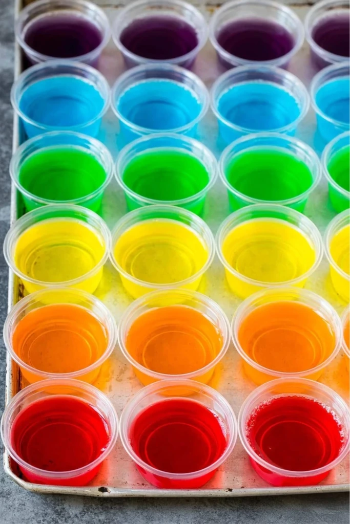 12. Offer Colourful Gelatin Cups
