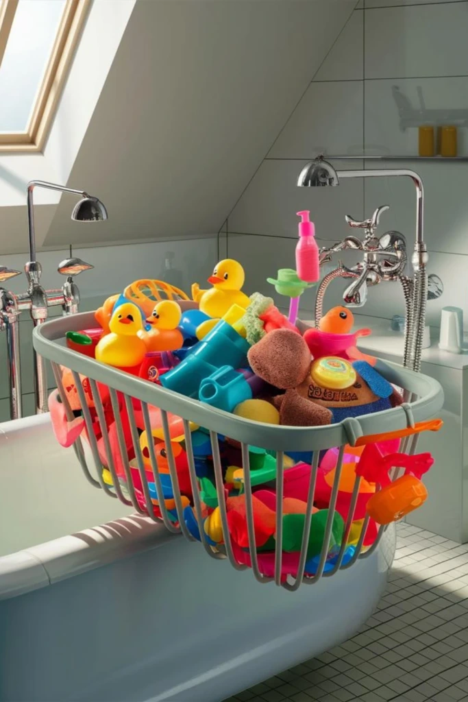 Adjustable Bath Toy Basket