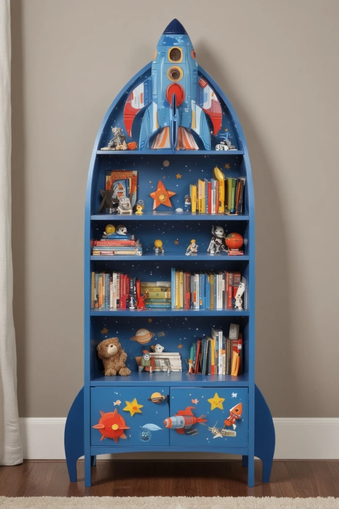 Space-Themed Bookcase