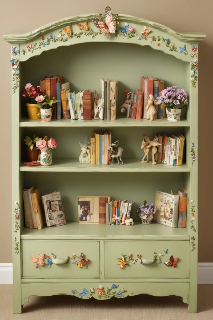 Garden-Themed Bookcase