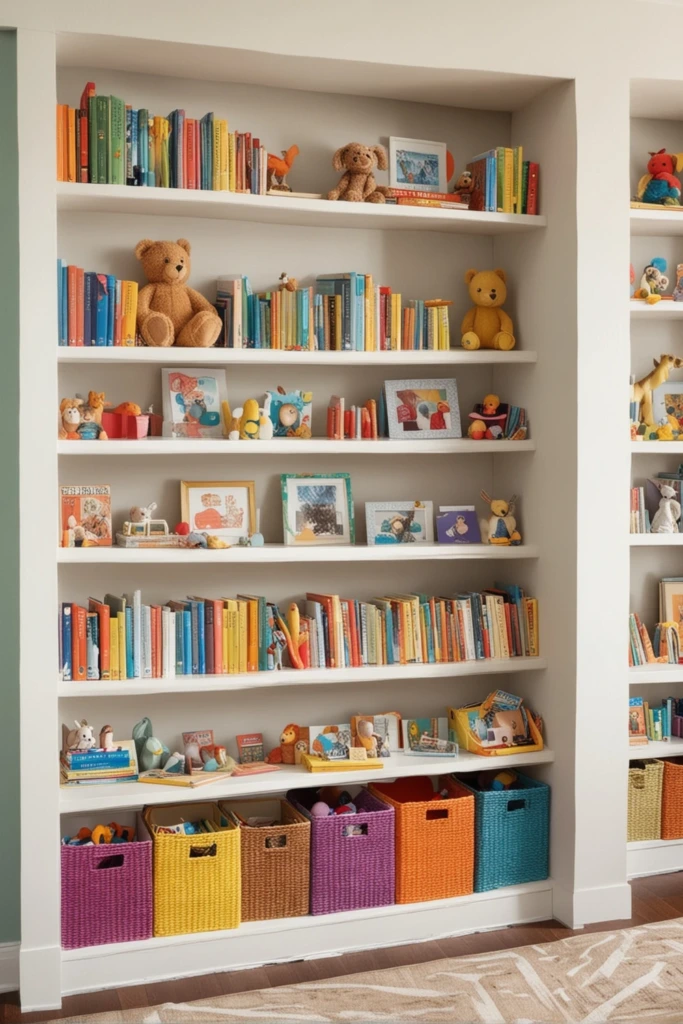 Built-In Bookshelf Storage