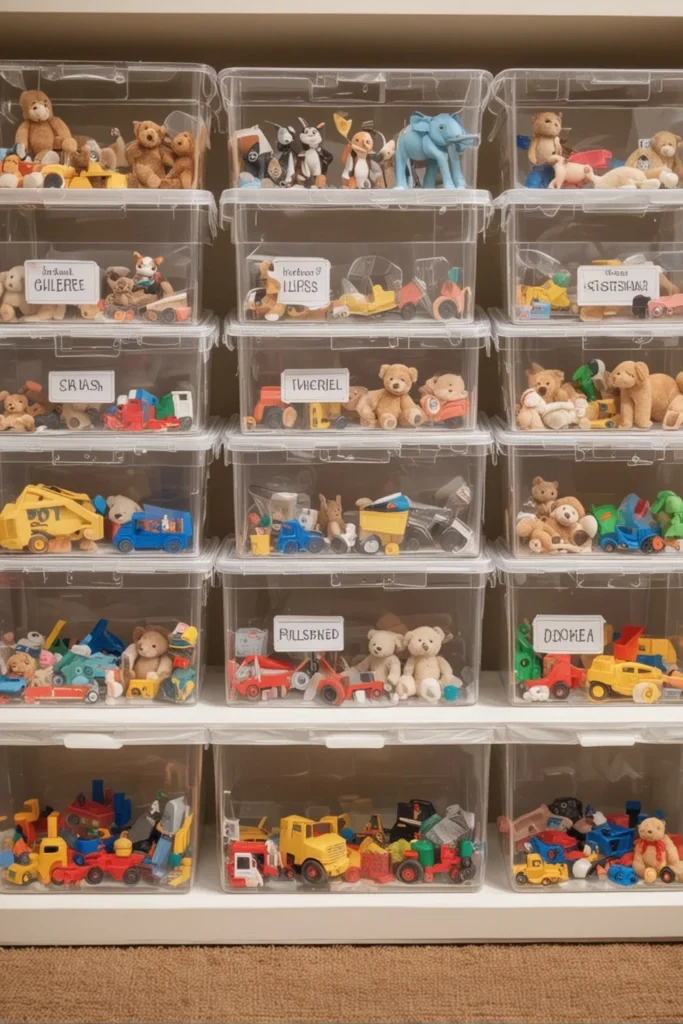 Labeled Storage Bins
