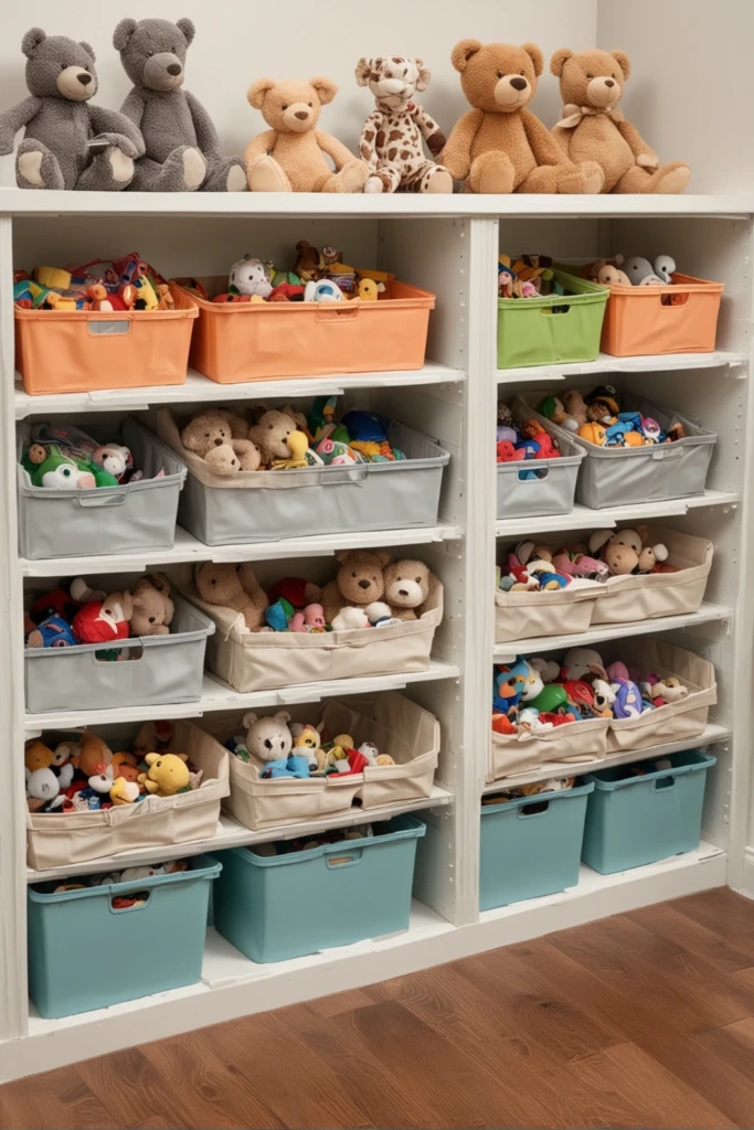 Open Shelving with Soft Bins
