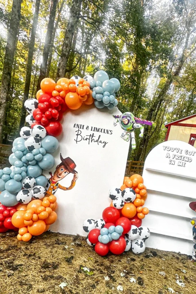 Rustic Balloon Arch Backdrop