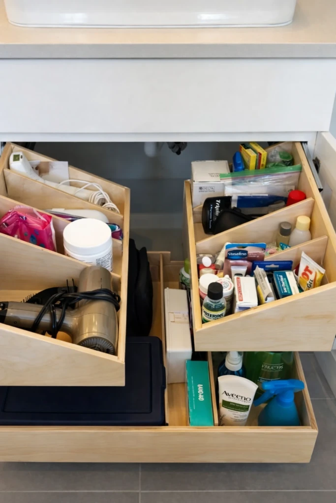 Split Storage Drawers