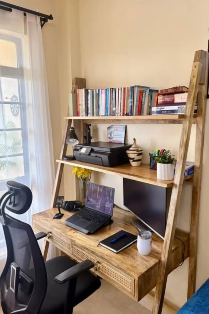 Ladder Desk Storage
