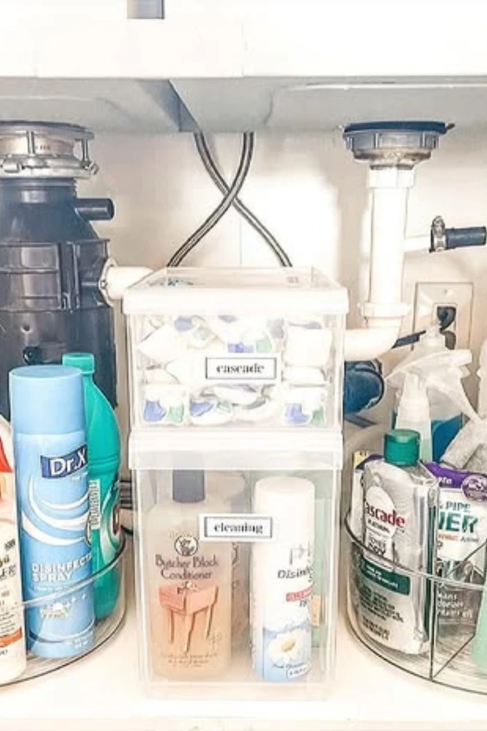 Dual Lazy Susans for Cleaning Products