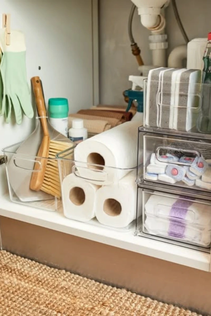 Tiered Clear Drawers for Compact Storage