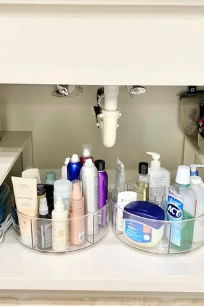 Dual Lazy Susans for Toiletries