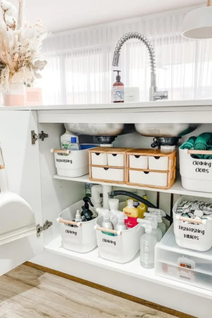Mixed Wood and White Bin Setup