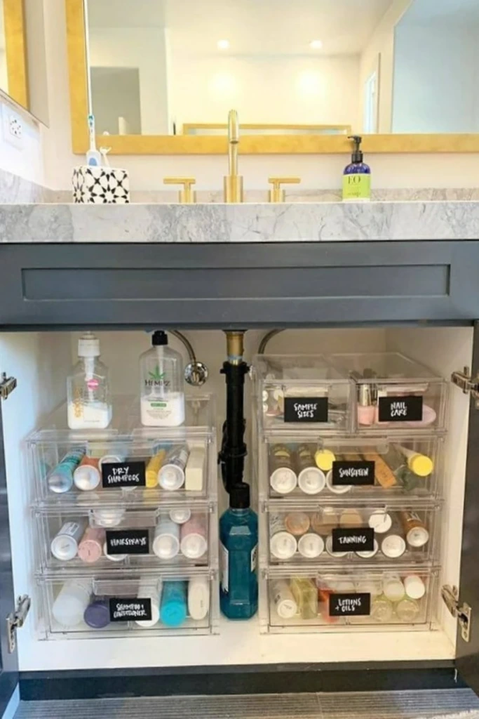 Under-Sink Clear Drawer System